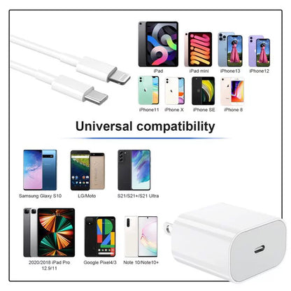 Iphone 14 13 12 11 Fast Charger, 2.4A Fast Dual Port Apple Charging Adapter with 6Ft USB C to Lightning Cable for Iphone 14/13/12/11/Xr/X/Xs Max/8/7/6/6S Plus/Se/5C/Ipad Case