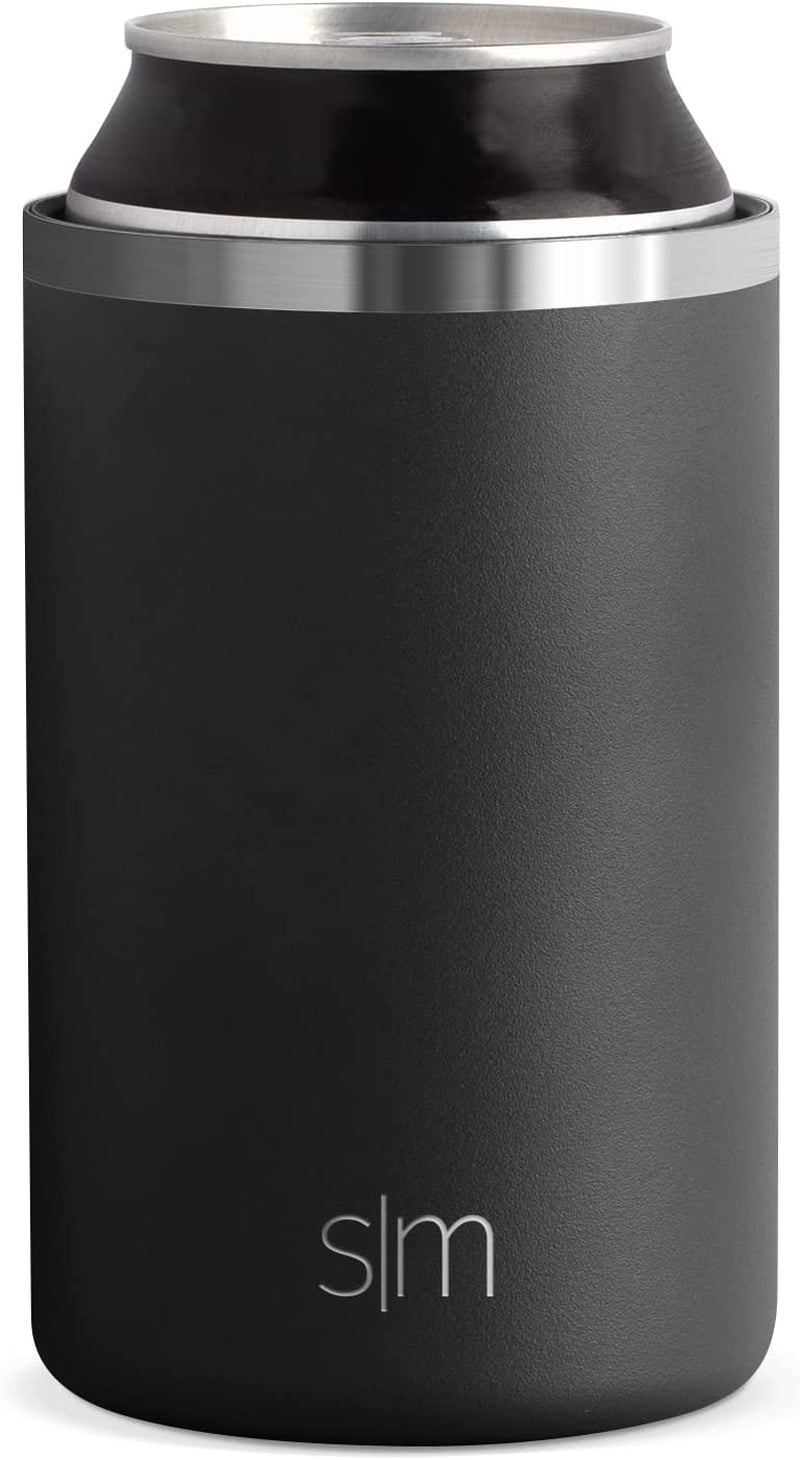 Standard Can Cooler for Beer, Soda, Sparkling Water | Vacuum Insulated Stainless Steel Drink Sleeve Holder Gift for 12Oz Regular | Ranger Collection | Midnight Black