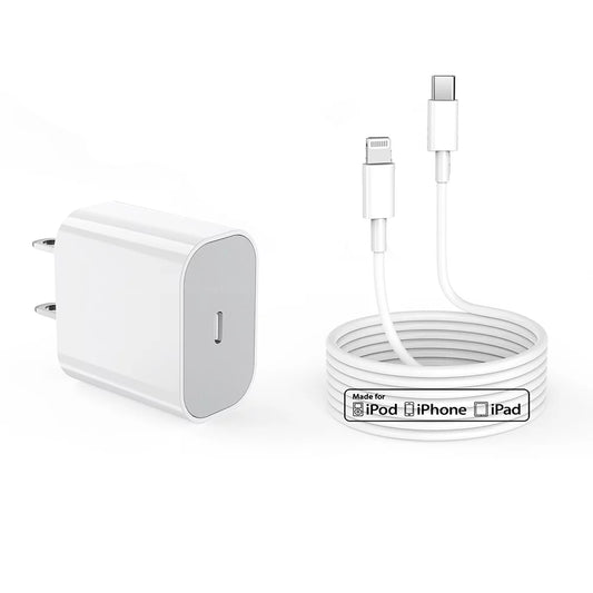 Iphone 14 13 12 11 Fast Charger, 2.4A Fast Dual Port Apple Charging Adapter with 6Ft USB C to Lightning Cable for Iphone 14/13/12/11/Xr/X/Xs Max/8/7/6/6S Plus/Se/5C/Ipad Case